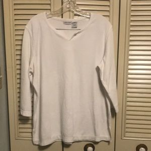 3/4 sleeve white shirt